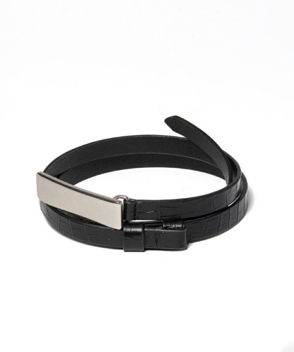 デザインベルト ロープベルト ゴールドバックル 1656 SMOOTH RECTANGLE METAL BELT | Online Store | MAISON CANAU